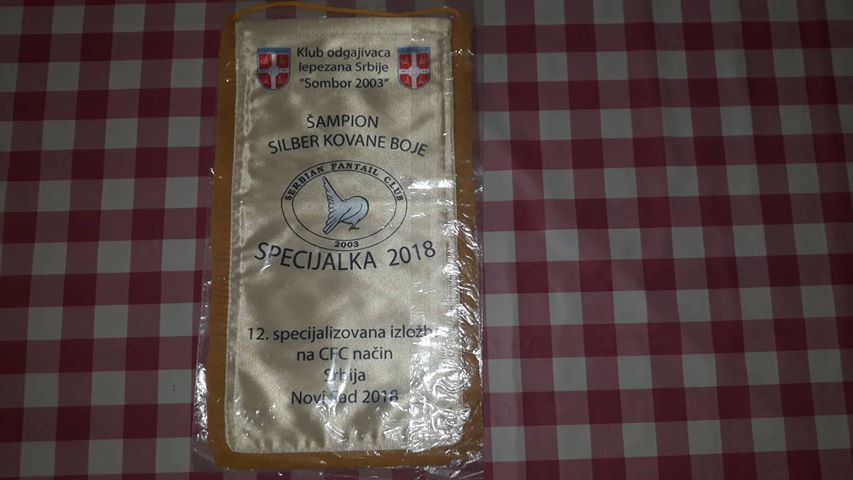 Zahvalnica sa takmičenja u golubarstvu